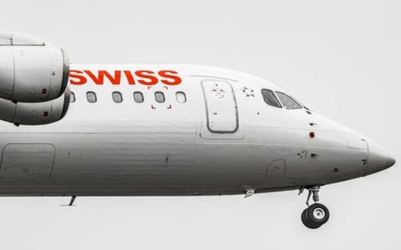 Swiss airplane of The Swiss airline