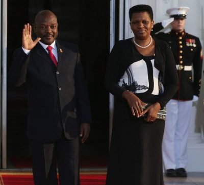 President of Burundi and wife