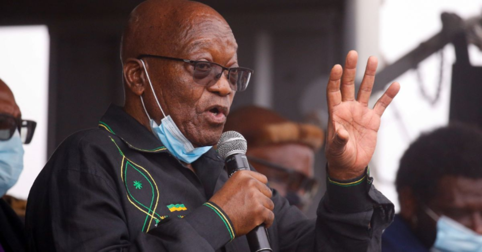 Former President Zuma tries to block arrest as police hold back