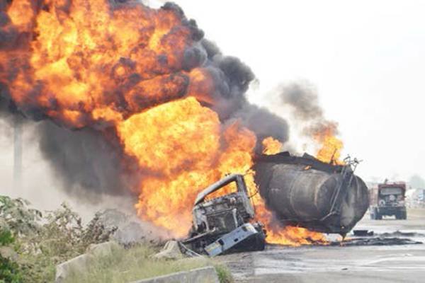 "Seven Fatalities in Petrol Tanker Blast on Warri-Sapele Road