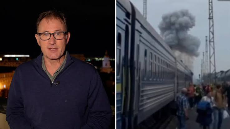 Russia hits Ukrainian train shortly after Boris Johnson and top European officials leave station